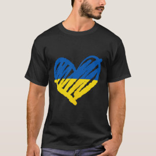 Ich stehe mit Ukraine Ukrainische Flagge Frieden H T-Shirt