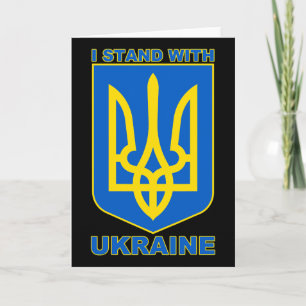 Ich stehe mit Ukraine Ukrainische Flagge Karte