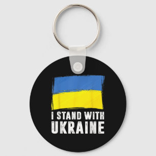 Ich stehe mit Ukraine Ukrainische Flagge unterstüt Schlüsselanhänger