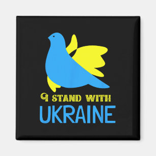 Ich stehe mit Ukraine Ukrainische Friedenstaube Uk Magnet