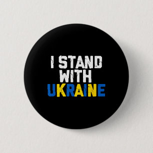 Ich stehe mit Ukraine Verbündeter Freund Ukraine-F Button