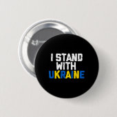 Ich stehe mit Ukraine Verbündeter Freund Ukraine-F Button (Vorne & Hinten)