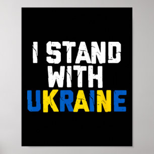 Ich stehe mit Ukraine Verbündeter Freund Ukraine-F Poster
