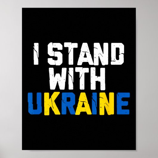 Ich stehe mit Ukraine Verbündeter Freund Ukraine-F Poster (Vorne)