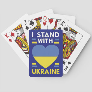 Ich stehe mit ukrainischen Fahrradkarten Spielkarten