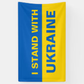 Ich stehe mit ukrainischer Flagge Banner (Vertikal)