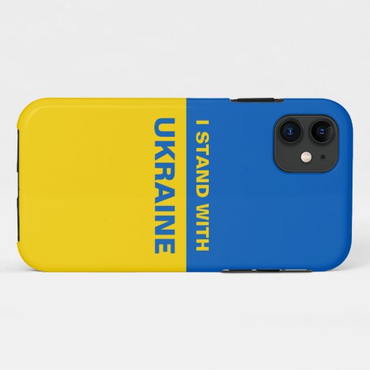Ich stehe mit ukrainischer Flagge Case-Mate iPhone Hülle (Rückseite (Horizontal))