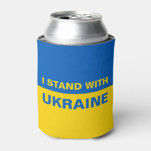 Ich stehe mit ukrainischer Flagge Dosenkühler