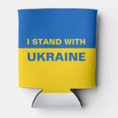 Ich stehe mit ukrainischer Flagge Dosenkühler (Vorderseite)