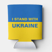 Ich stehe mit ukrainischer Flagge Dosenkühler (Rückseite)
