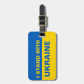 Ich stehe mit ukrainischer Flagge Gepäckanhänger (Vorderseite vertikal)