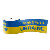 Ich stehe mit ukrainischer Flagge Ripsband (Spule)