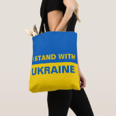 Ich stehe mit ukrainischer Flagge Tasche (Von Nahem)
