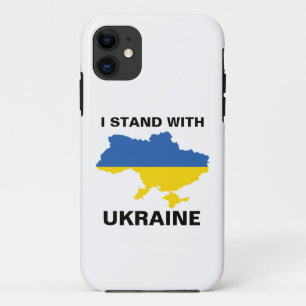 Ich stehe mit ukrainischer Flagge und Karte Case-Mate iPhone Hülle