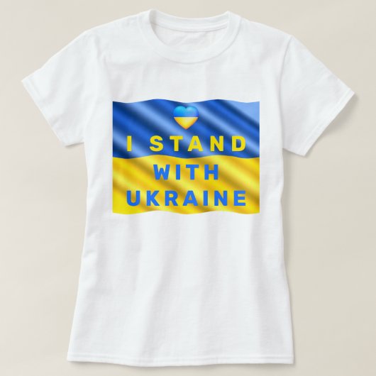 Ich stehe mit ukrainischer T - Shirt ukrainischer  (Design vorne)
