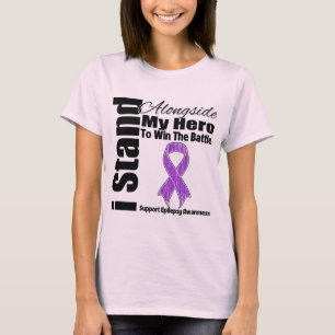 Ich stehe neben meiner Helden-Epilepsie T-Shirt