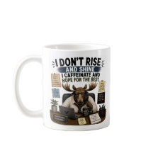 Ich stehe nicht auf und strahle, ich koffeiniere