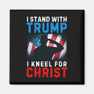 Ich stehe Trump gegenüber, ist mein Präsident Knee Magnet