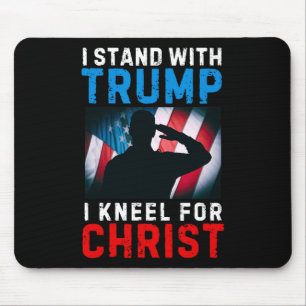 Ich stehe Trump gegenüber, ist mein Präsident Knee Mousepad