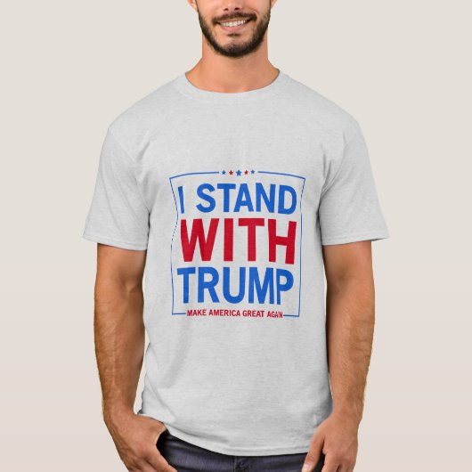 Ich stehe Trump T - Shirt Trump 2024 gegenüber (Vorderseite)
