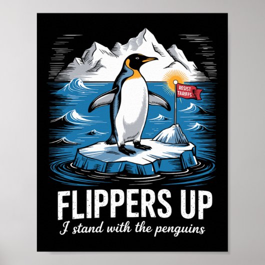 Ich stehe wieder mit Pinguin-Resist-Pinguinen-Prot Poster (Vorne)
