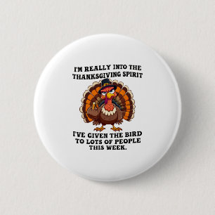 Ich Stehe Wirklich Auf Den Thanksgiving-Geist Ich Button