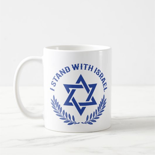 Ich stehe zu Israel Kaffeetasse (Links)