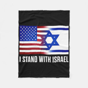 Ich stehe zu Israel - patriotisches T-Shirt USA un Fleecedecke