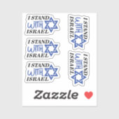 Ich stehe zu Israel | Stolz Aufkleber (Blatt)