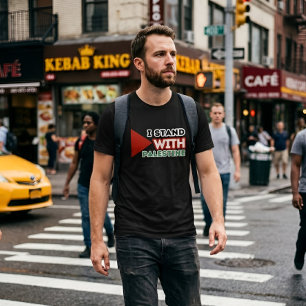 Ich stehe zu Palästina Schwarz T-Shirt
