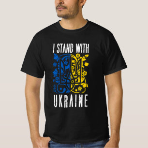 Ich stehe zu Ukraine. Dreizack der Ukraine.  T-Shirt