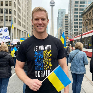 Ich stehe zu Ukraine. Dreizack der Ukraine.  T-Shirt