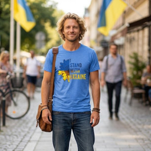 Ich stehe zu Ukraine & Sonnenblume Symbol des Frie Tri-Blend Shirt