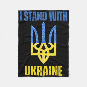 Ich stehe zu Ukraine Unterstützt die ukrainische F Fleecedecke