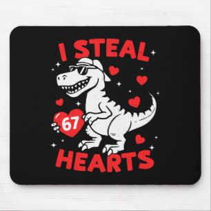 Ich stehle 67 Herz Dinosaurier für Jungen Mädchen Mousepad