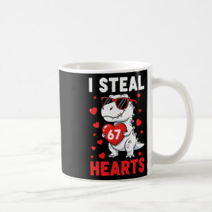 Ich stehle 67 Herzen Lustiger 67 Valentinstag Dino Kaffeetasse