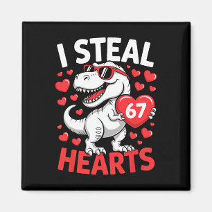 Ich stehle 67 Herzen Lustiger 67 Valentinstag Dino Magnet