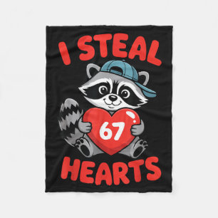 Ich stehle 67 Herzen Lustiger 67 Valentinstag Wasc Fleecedecke