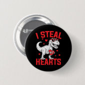 Ich stehle 67 Herzen Lustiger Sechs Sieben Valenti Button (Vorne & Hinten)