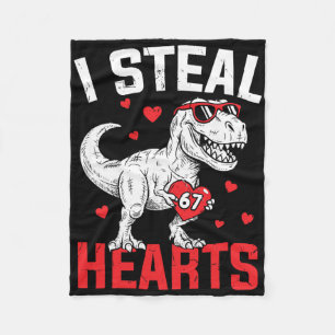 Ich stehle 67 Herzen Lustiger Sechs Sieben Valenti Fleecedecke