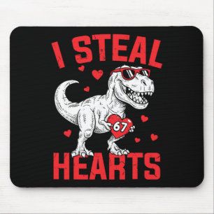 Ich stehle 67 Herzen Lustiger Sechs Sieben Valenti Mousepad