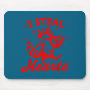 Ich stehle 67 Herzen Lustiges 67. Valentins-Raccoo Mousepad