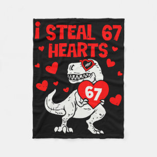 Ich stehle 67 Herzen Sechs Sieben Valentinstag Din Fleecedecke