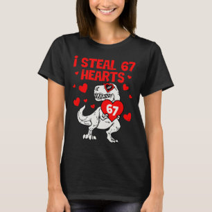 Ich stehle 67 Herzen Sechs Sieben Valentinstag Din T-Shirt