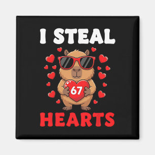 Ich stehle 67 Herzen Valentinstag 67 Meme 6 7 Capy Magnet