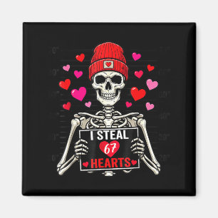 Ich stehle 67 Herzen Valentinstag 67 Meme 6 7 Skel Magnet