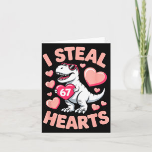 Ich stehle 67 Herzen Valentinstag 67 Meme 6 7 T-re Karte