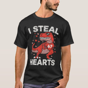 Ich stehle 67 Herzen Valentinstag 67 Meme 6 7 T Re T-Shirt