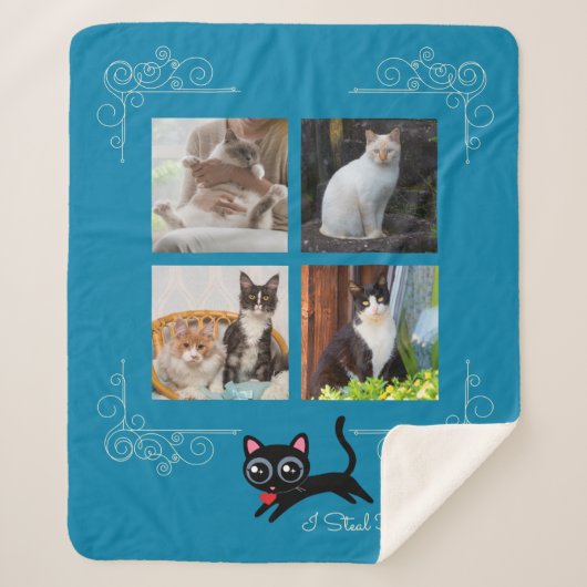 Ich stehle ein benutzerdefiniertes Foto für Herz Sherpadecke (Vorderseite)