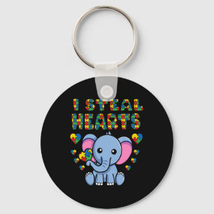 Ich stehle Herz Autismus Bewusstsein Elephant Puzz Schlüsselanhänger